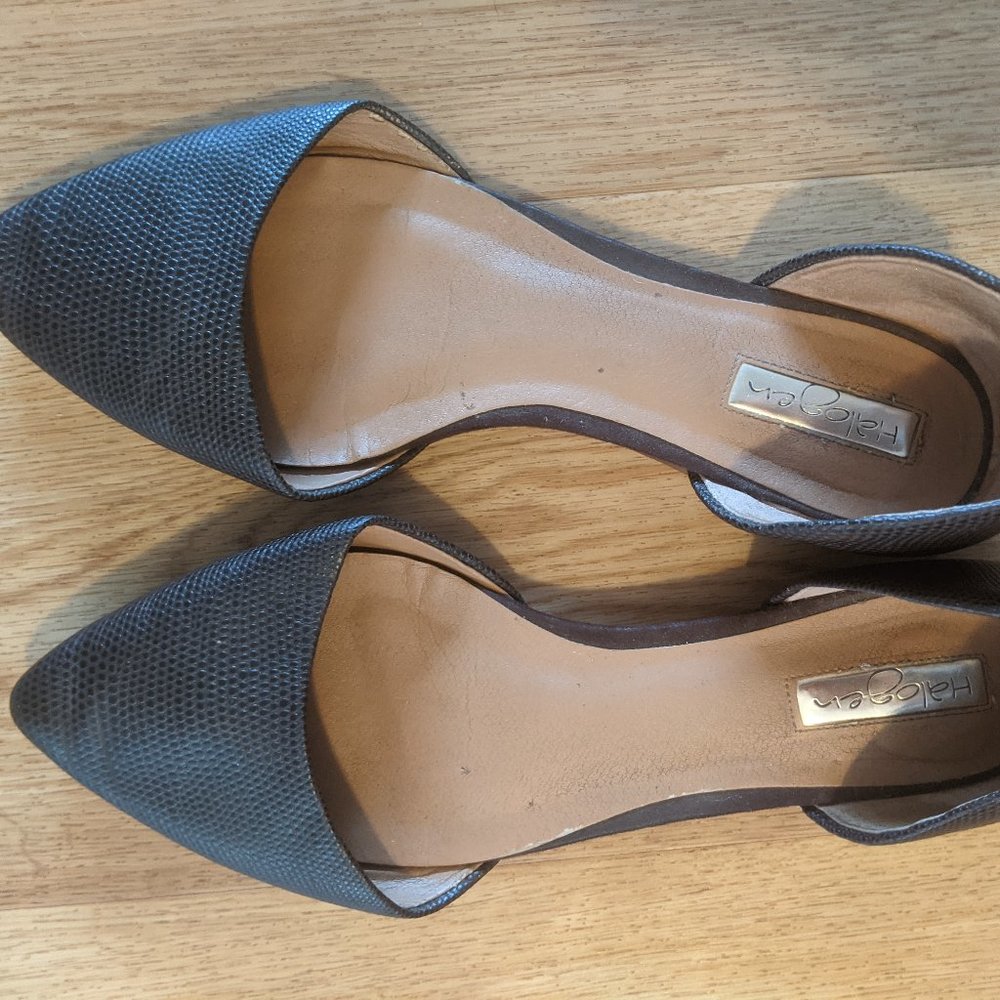 Halogen Brown Pointed Toe Flats